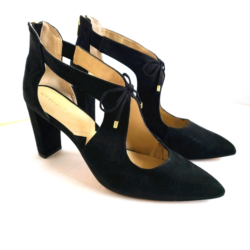 Adrienne Vittadini Nigel Heel Black Suede sz 11